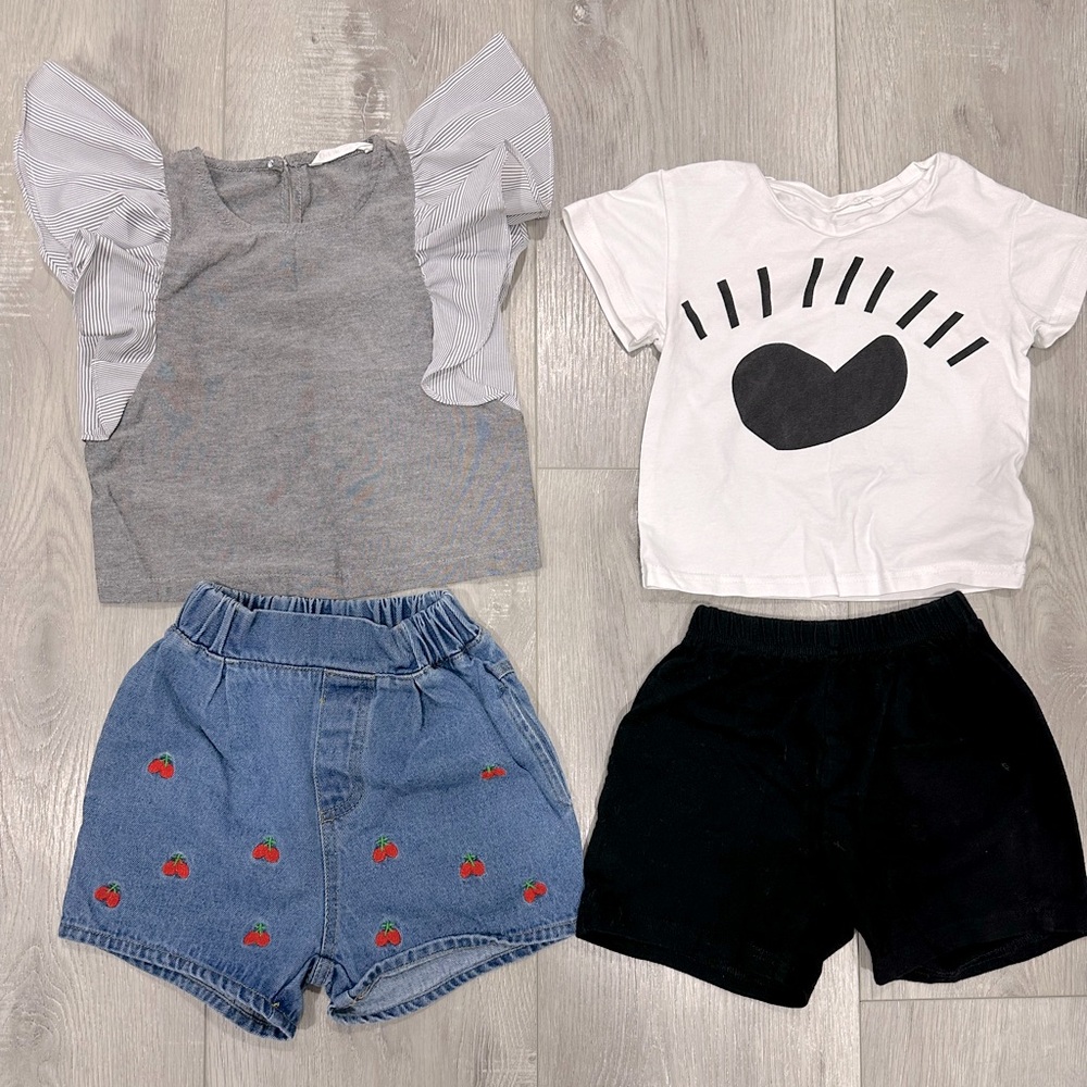 Cotton shirt and shorts set bundle